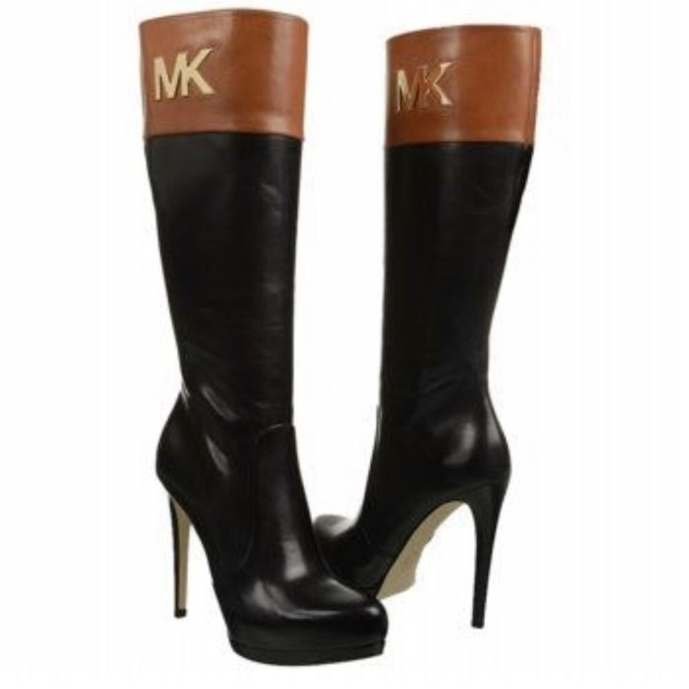 MICHAEL Michael Kors Hayley Leather Boots Size 8